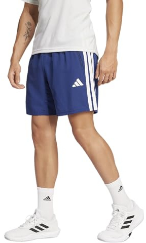 adidas Men's Train Essentials Training 3-Stripes Woven Shorts, Dark Blue, XXL