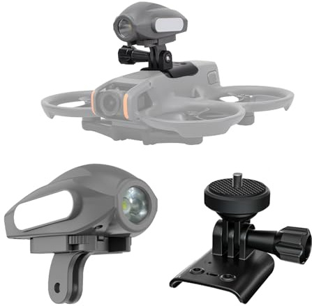 Drone Lumière stroboscopique compatible avec DJI Avata 2 projecteur anti-collision Éclairage de navigation nocturne LED Adaptateur de montage Extension Support de transport