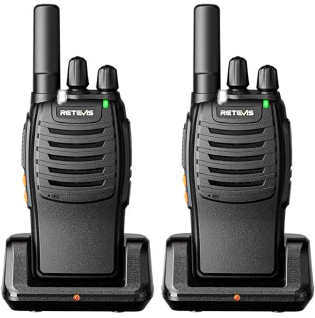 Retevis H777 Walkie Talkie, Funkgerät Set PMR, Funkgeräte Lizenzfrei, Typ C und USB-Ladestation, Handfunkgerät mit LED-Licht und Notfall-Warnungen für Familie, Camping (2)
