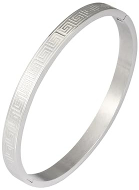 MILAKOO Damen Edelstahl Armreif Oval Bangle Frauen Stapelbar Manschette Armband Freundschaft Armbänder für Party Hochzeit Geburtstag