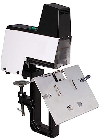 OFNHJK Grapadora eléctrica con Pedal, Grapadora de Escritorio Resistente A3, Aguja Plana/Aguja de sillín Dos Modos, Grosor de encuadernación 40 Hojas, para imprentas, oficinas y hogares