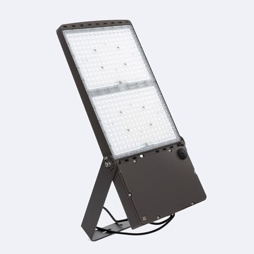 LEDKIA LIGHTING Foco Proyector LED 300W Premium 160lm/W Regulable 1-10V Pyros para Jardín, Terraza, Patio, 3000K Type 3 S1 130x60 Blanco Cálido