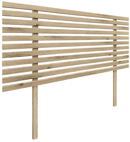 DHOME Testiera in Legno Riciclato DM con Gambe Stile Giapponese Letto Pallet Supporti inclusi (110cm, Legno Cambriano)