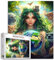 Romantic Love 1000 Piece Jigsaw Puzzles for Adults Portrait of Woman Jigsaw Puzzle Girl Face with Red Rose Tatton 1000 Pieces Puzzles Game Home Wall Decor DIY Craft Valentines Day Puzzle Art Gift