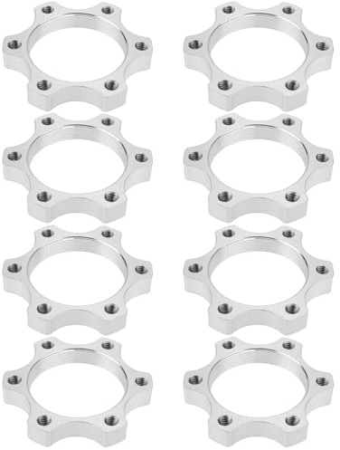 EMSea Lot de 8 Moyeux Filetés pour Roue Libre de Vélo de 44 Mm Disques de Frein à Disque Adaptateurs de Bride à 6 Boulons Rotors de Conversion
