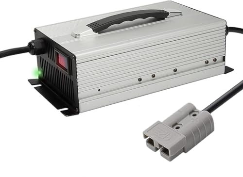 WLEJSL Chargeur Intelligent pour Chariot Élévateur Électrique 60 V 25 A Haute Puissance, avec Prise Anderson 50 A/120 A/175 A/350 A, pour Gerbeur et Voiturette de Golf,350a