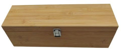 SOUVENIRS FACTORY Caja de Vino Bambu Personalizable, 36 x 11 x 11 cm, con Cerradura de Hierro,Juego de Utensilios, Vinos