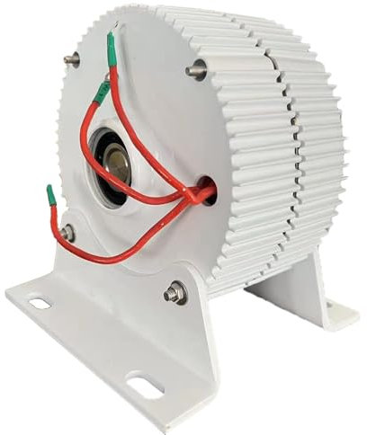 600W Permanentmagnet Generator 12V 24V 48V – 3-Phasen Dynamo – Getriebeloser, bürstenloser Wechselstrom-Generator – 750 U/min Lichtmaschine für Windkraftanlagen (With base, 24)