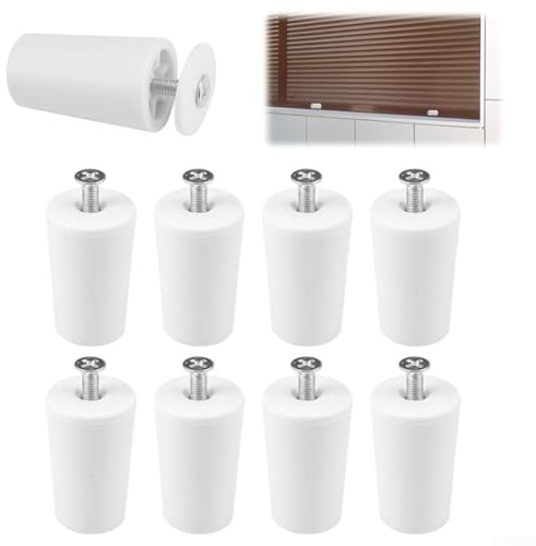 8 tappi per tapparelle avvolgibili, 40 mm, colore bianco, con vite, fermi terminali, protezione completa per tapparelle