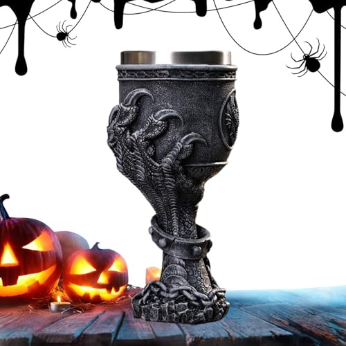 Verre à vin gothique - Calice avec griffe de dragon de style gothique - Gobelet polyvalent de style rétro pour les fêtes