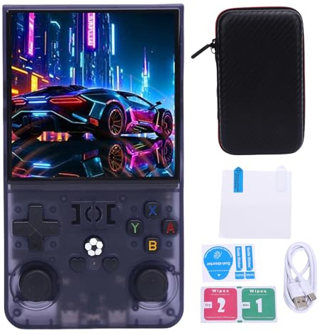 ZenithAur Consola de Juegos Retro con CPU RK3326 Quad Core, Pantalla HD de 4 Pulgadas, Joysticks Dobles ergonómicos, Admite más de 30 emuladores, Consola de Videojuegos portátil (128G)