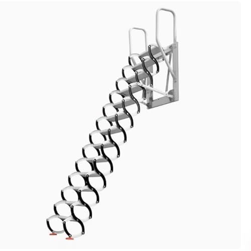 scala per soffitto Scala pieghevole manuale da parete for soffitta, scale retrattili pieghevoli, scale for soffitta in acciaio al carbonio telescopic(2.1-2.25m)