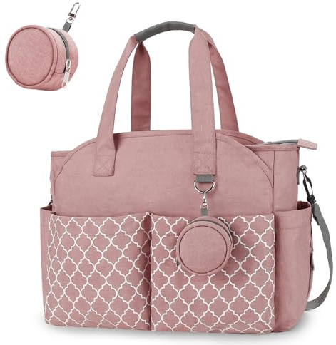 Guyisile Wickeltasche Baby Groß, 13 Fächer Kinderwagen Windeltasche, Wasserabweisende Babytasche mit Schnullerbox, Multifunktionale Schultertasche für Mama, Reisetasche Kliniktasche Geburt