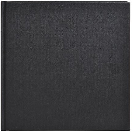 Clairefontaine – Ref. 34250C – Goldline quadratischer Block mit Kartoneinband (64 elfenbeinfarbene Blätter) – 20 x 20 cm Größe, 140 g/m² Papier, quadratisches Layout – schwarzer Einband – geeignet für Trockentechniken