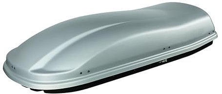 Farad Marlin Dachbox 480L grau mit Elastisches Befestigungsnetz - Doppelter Seitenöffner, TÜV-GS Zulassung, 5 Jahre Garantie - 3-Punkt-Zentralverriegelung mit Sicherheitsschlüssel - UV-beständig