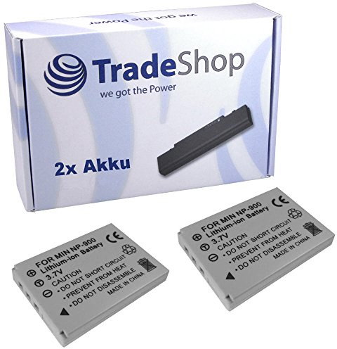 2X Kamera Li-Ion Akku 1000mAh für Revue DC5 super Slim DC6 DC7 Rollei DS6 Prego DP-5700 Traveler Slimline X-4 X5 X6 XS70 Voigtländer Virtus D-4 D5 D6 D600 S-6