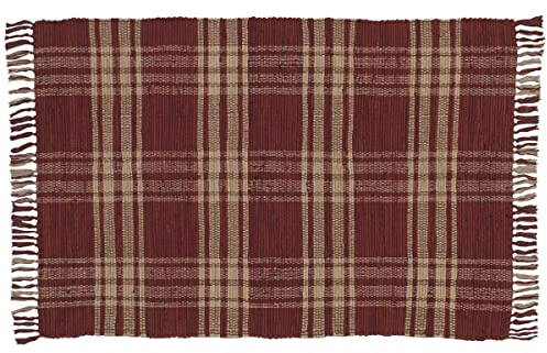 Park Designs 315-26K Sturbridge Rag Rug, 36 x 60, Wine