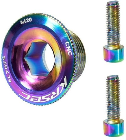 MiOYOOW Fahrrad Kurbelschraube, M18/M20 Crank Bolt MTB Kurbel Schraube Aluminiumlegierung Fahrrad Kurbelarm Befestigungsbolzen