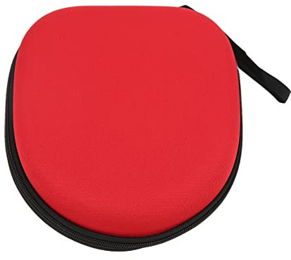 Headphone Case,Hard EVA Shell Headset Protective Box Multifunctional Headphone Container Portable Carrying Case Storage Box for On-Ear Headset(Red)