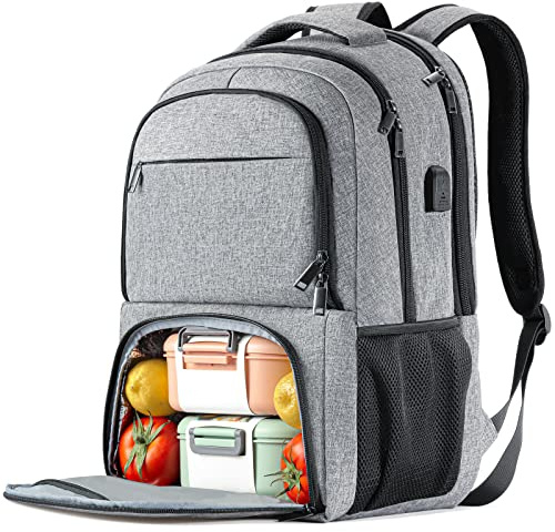 Sac à Dos Ordinateur Portable 15.6 Pouces Homme Fonctionnel Sac à Dos PC Portable avec USB Charging Port Imperméable Antivol Sac a Dos PC Portable pour Collège Affaire Scolaire Voyage