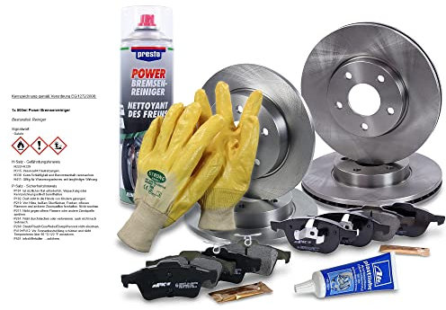 ATEC Germany Bremsenset inkl. Bremsscheiben Vorne Ø 278 mm Belüftet + Hinten Ø 265 mm Voll + Bremsbeläge Vorne & Hinten