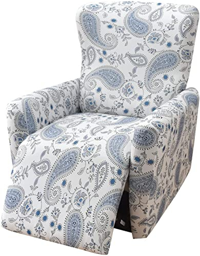 Ruhesessel Bezüge, Stretch Relaxsessel Bezug 4-Teilig Elastischer Antirutsch Husse, Sesselbezug Überzug für Fernsehsessel, Abnehmbar Waschbar (Color: #29)