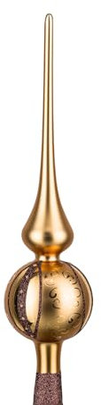 Navidacio Weihnachtsbaumspitze Groß 35cm in 'Goldener Traum Spezial' Baumspitze Spitze Tannenbaumspitze Christbaumspitze Weihnachtsbaum Christbaum Tannenbaum Christmas Tree Top
