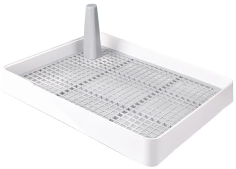 BESPORTBLE Lavabo Urinario para Mascotas Inodoro Interior para Perros Orinal para Perros Arenero Conejos con Rejilla Inodoro Aseo Perros Bandeja Sanitaria Adiestramiento Corgi