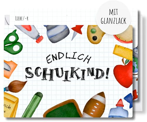 møij 12x Einladungskarten zur Einschulung