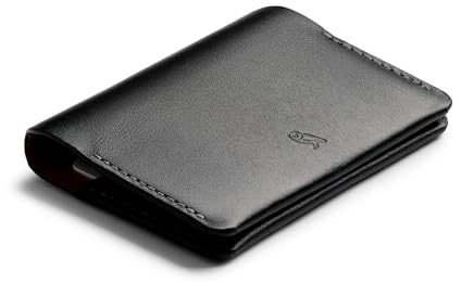 Bellroy Under Cover, Schlankes Kartenetui - Black | Schlanke Leder-Kartenbörse für deine Alltagskarten und Scheine