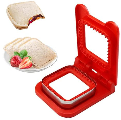 MEETOZ Cortador de sándwiches y sellador, sandwichera cuadrada, desoxidante para el almuerzo de los niños, sin costra, fácil para la escuela y lonchera Bento