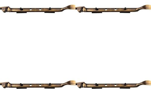 4 Pack - Victorian Casement Window Stay Handle & 2 Pins - 300mm Length Antique Brass Bar