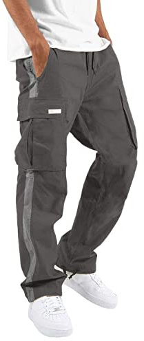 Generisch Herren Hose Bequeme Freizeithose Mit Gummizug Jeans Cargohose Herren Hose Herren Schwarz Stretch Elegant WeißE Hose Herren Slim Fit