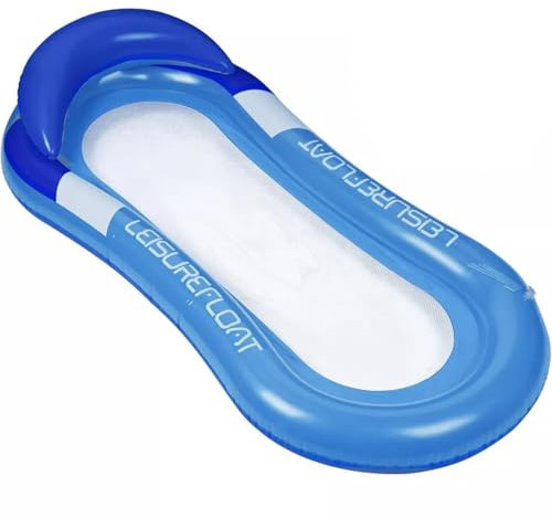 ACESOME Inflatable Pool Chair, Swimming Pool Inflatable Floating Hammock with pillow, Pool Inflatables For Adults, Relax Swimming Pool Lounger, Beach Swimming Pool Toys Water Floating Air Bed (Blue)