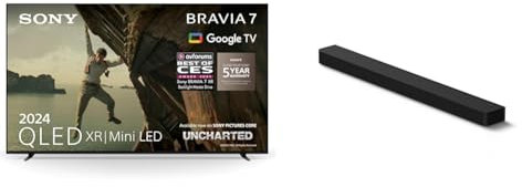 Sony BRAVIA 7 QLED, K55XR70, 55 TV + Sony BRAVIA Theatre Bar 8 – Dolby Atmos Single Soundbar