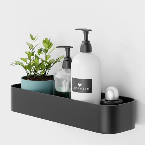 LIEBHEIM Étagère de Douche - sans perçage - Installation avec Ruban adhésif de Montage 3M ou Colle puissante Industrielle