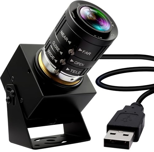 IFWATER USB Camera 120fps High Speed ​​Webcam Golf Swing 4K 12Megapixels USB Cam with 3X Manual Optical Zoom Lens Lightburn PC Computer Plug and Play for Linux Windows Mac OS