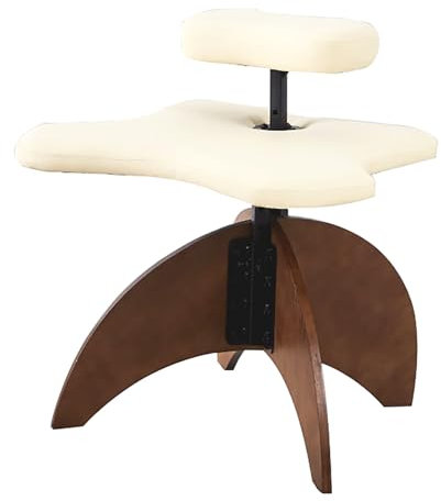 LULUMAIC Meditationsstuhl, kniender Bürostuhl, ergonomischer Kniestuhl, für Computerarbeiter und Meditationsfanatiker (Beige Einheitsgröße)