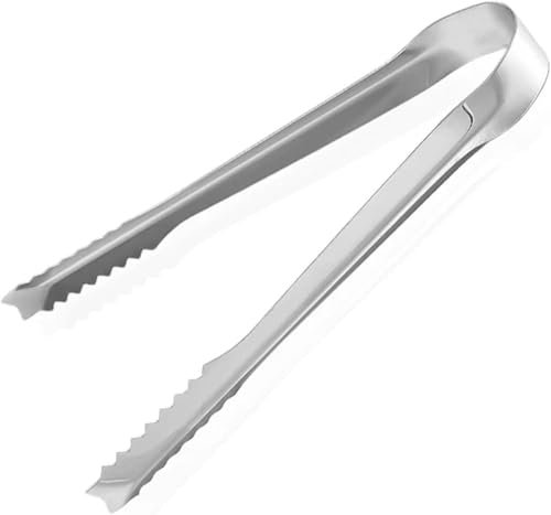 KYUEPONG BBQ Tongs,Kitchen Tongs,Grill TongsBBQ Stainless Steel Food Tongs Hand Palm Cube Sugar Clamp Mini Food Clips for BBQ Party Bar Kitchen Gadgets Accessories(C (12.5x1.4cm),2PCS)