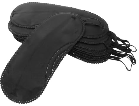 Warmhm Maschere per Occhi per Giochi di Società 12 Pezzi, Benda Regolabile Nera Morbida per Gioco da Tavolo Cieco, Accessorio Festa e Viaggi per Ragazzi con Cuciture Resistenti e Comfort