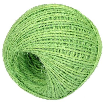 Lkw Ogechi 100m Spago di Juta Colorata, 2mm Corda di Canapa Naturale, Cordino di Juta Colorato, Spago Artigianato, per Creazioni, Fiorismo, Giardinaggio, Imballaggi, Decorazione