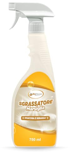 Sgrassatore Universale Spray 750ml Profumo Marsiglia Smacchia e Sgrassa Detergente Multiuso per Cucina, Auto, Moto, Catena Bici, Tessuti e Pavimenti
