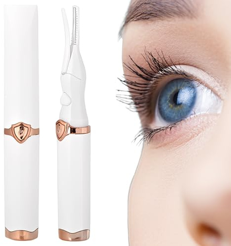 Beheizte Wimpernzange, wiederaufladbar über USB-C, intelligente Temperaturregelung mit 4 Geschwindigkeiten, schnelles Vorheizen, für alle Wimperntypen geeignet (Weiß)