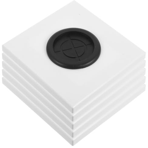 iplusmile 5 pièces Plaque Murale Blanche avec Passe-câble et Joint Caoutchouc Type Finition Élégante Protection la Poussière pour Prises Électriques Domestiques et Commerciales