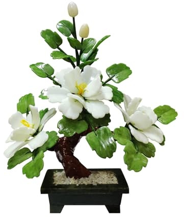 zhanggqOU Artificial Bonsai Tree Artificial Bonsai Tree Jade Peony Realistic Fake Plant Decoration Fake Plants Decor