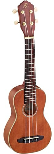 Ortega Guitars Sopran Ukulele Akustisch – Timber Series – Inklusive Gigbag – Mahagoni, Natur (RU10)