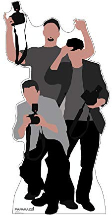 Cardboard People Paparazzi Cardboard Cutout | Made in USA, 78 x 39 inches, Single-sided print, Easel back included
