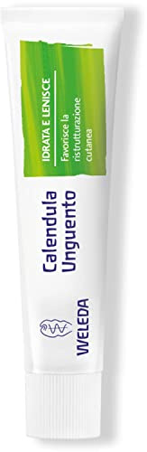 Weleda Calendula Unguento, ricca crema lenitiva ed emolliente che favorisce il corretto trofismo cutaneo, preparato col 10% di Calendula officinalis (1x25g)