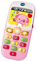 VTech - Baby Smartphone Bilingue Rose, Téléphone Bébé, Jouet d'Éveil - Version FR