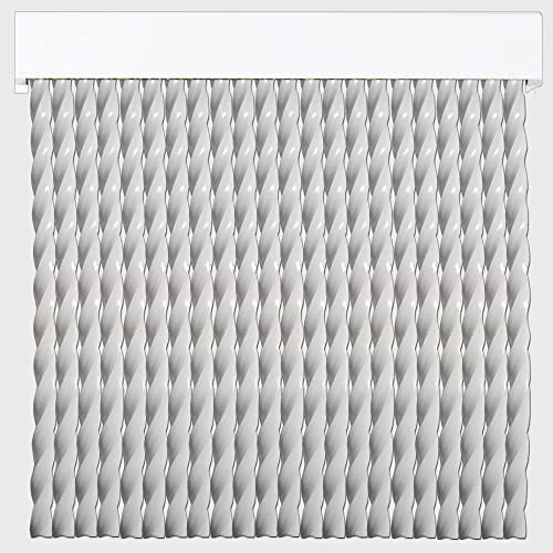 Cortinas - Tenda in corda per esterni, in plastica PVC e barra in alluminio, ideale per terrazze e verande, anti-mosche, bianco, 210 x 90 cm